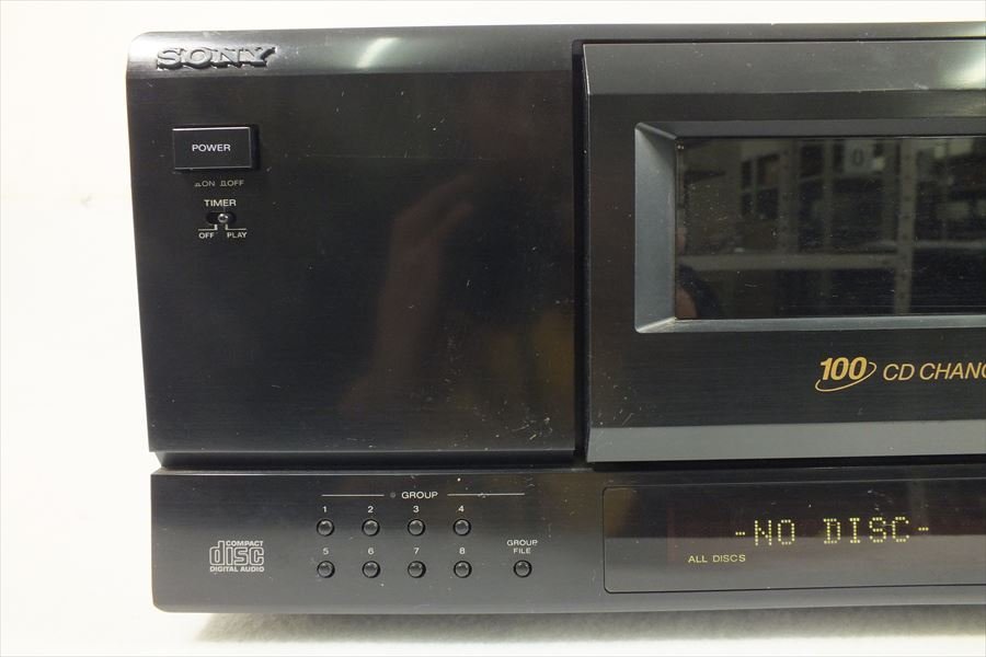 □ SONY ソニー CDP-CX100F CDプレーヤー リモコン有り 音出し確認済 中古 現状品 231106G6294_画像4