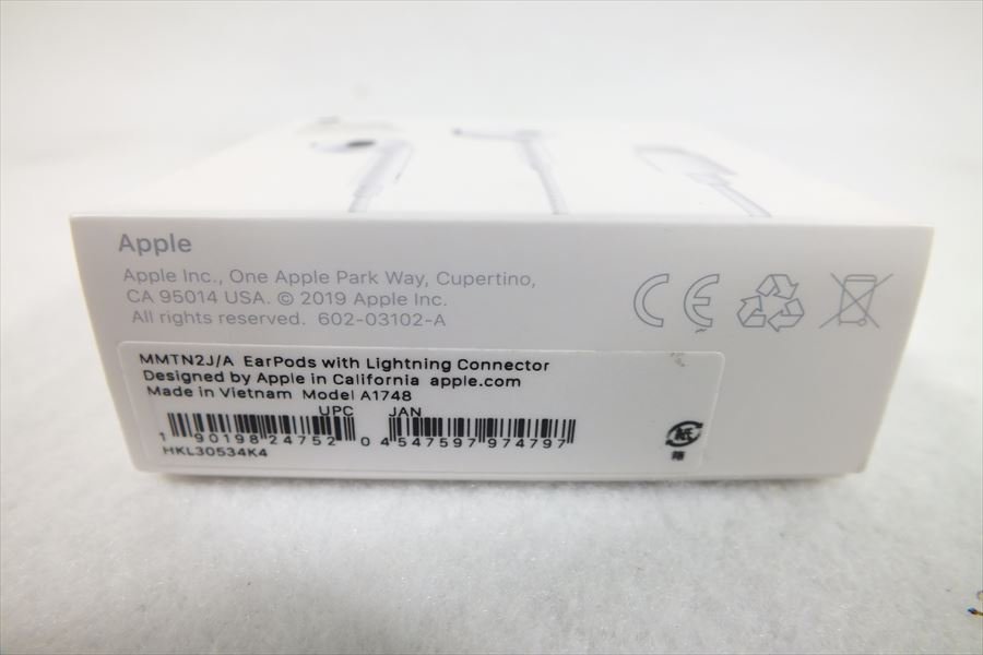 □ Apple アップル A1748 EarPods LightningConnector 元箱付き 中古 現状品 231001Y6654_画像7