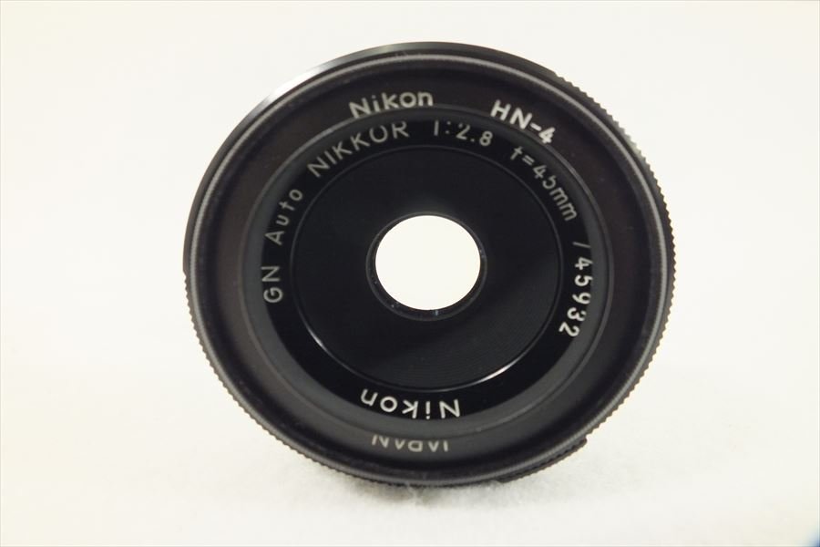 □ Nikon ニコン レンズ GN Auto NIKKOR 1:2.8 45mm シャッター切れOK 中古 現状品 231106H2235_画像3