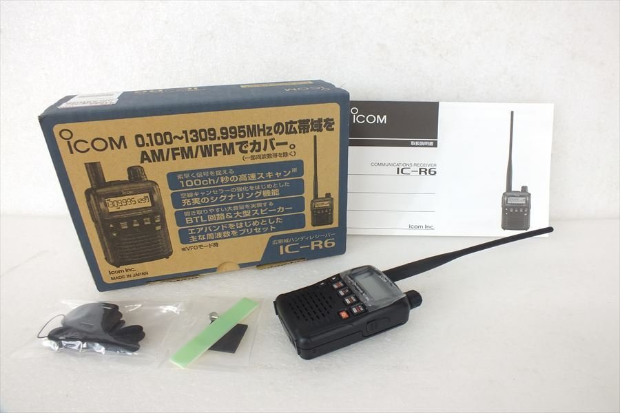 ■ Icom アイコム IC-R6 無線機 取扱説明書有り 元箱付き 中古 231102M4400_画像1