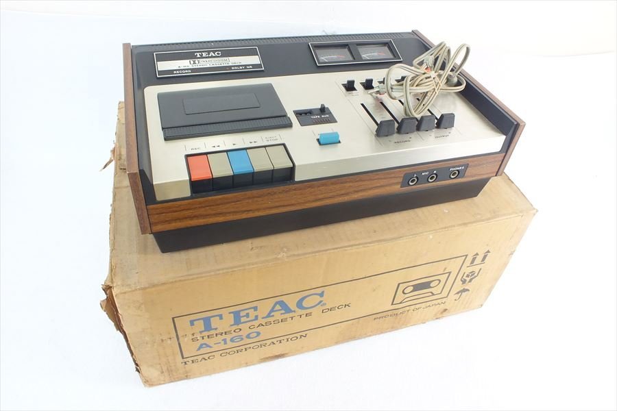 ◆ TEAC ティアック A-160 カセットデッキ 元箱付き 現状品 中古 231109M5191_画像1