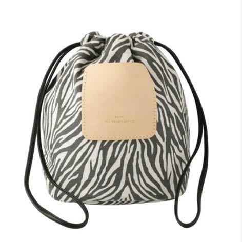 SCYE Pig Suede Drawstring Bag rhinoceros draw -stroke ring bag pouch Zebra unisex pouch pouch 