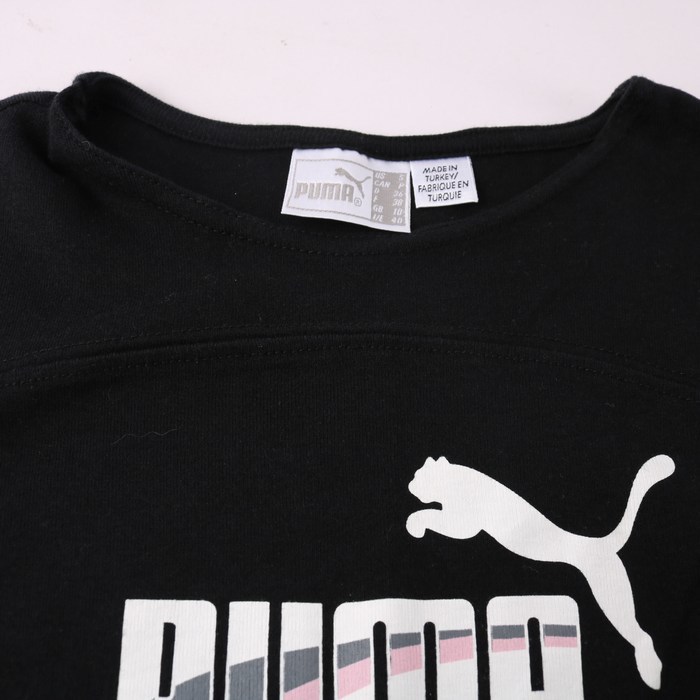 プーマ タンクトップ 前面ロゴ スポーツウエア コットン レディース Sサイズ ブラック PUMA_画像4