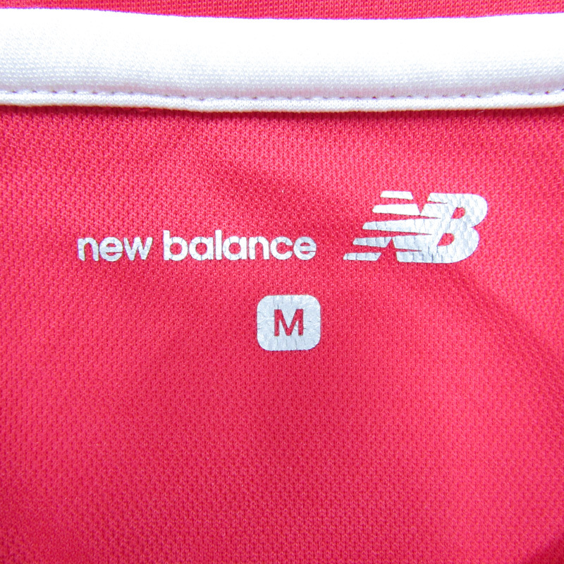 ニューバランス 半袖Tシャツ 五分袖 Vネック スポーツウエア レディース Mサイズ レッド NEW BALANCE_画像2