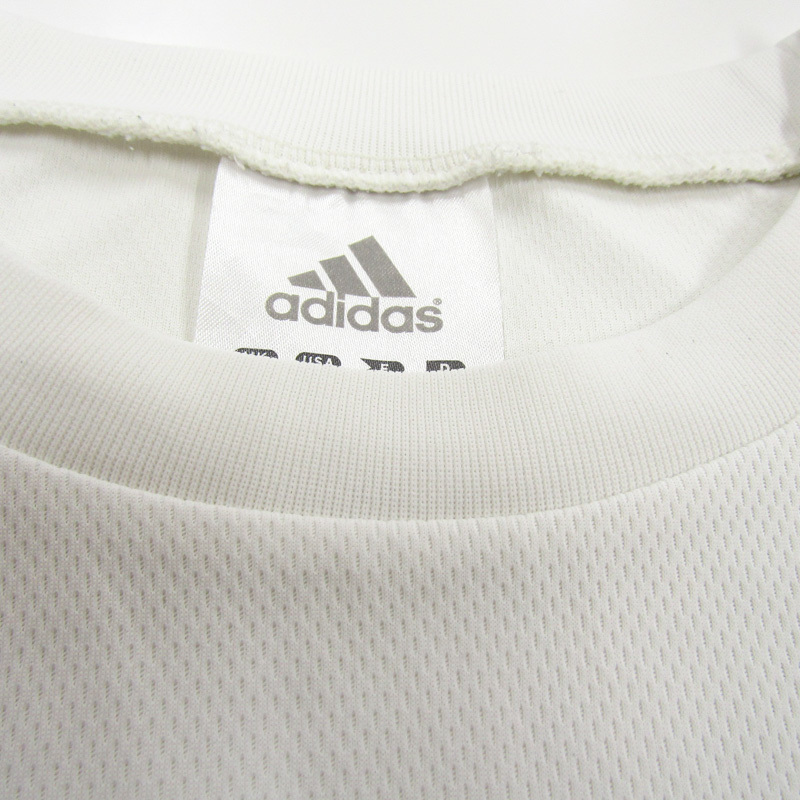 アディダス ランニング タンクトップ 無地 インナー スポーツウエア 日本製 メンズ Lサイズ ホワイト adidas_画像3