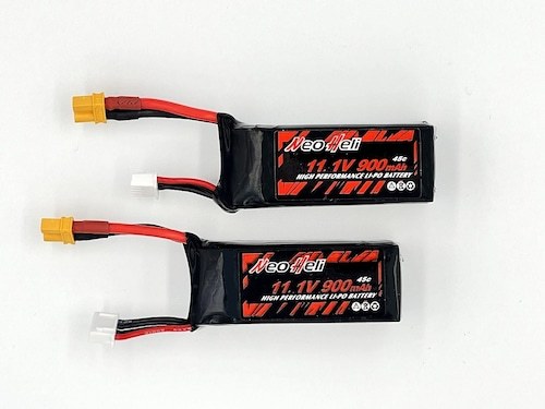 特価2個セット◆NewカラーM2リポ 11.1V 900mAh45C ◆NeoHeliオリジナルバッテリー_画像1