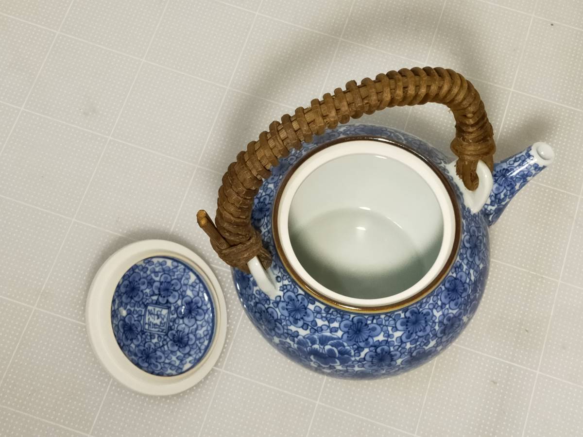 京都清水焼 平安吉兆 梅花文 急須 vintage Japanese porcelain Kiyomizu-yaki Heian KICCHO teapot _画像4