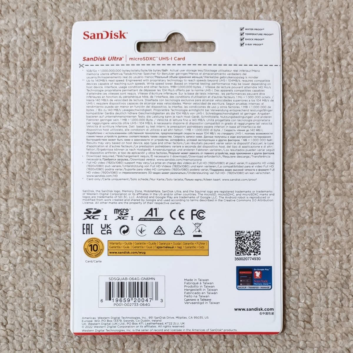 【新品・即決】 Sandisk サンディスク microSDカード Ultra 140MB/s microSDXC 64GB SDSQUAB-064G-GN6MN 【送料無料】_画像2