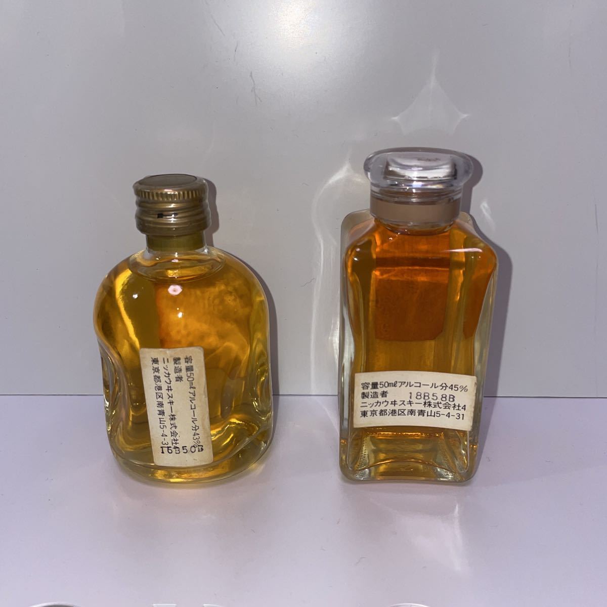 RE1116a ジャンク 未開栓 古酒２点 THE BLEND OF NIKKA ブレンド オブ ニッカ モルトベース 45% ニッカ ウイスキー all malt ミニボトル _画像2