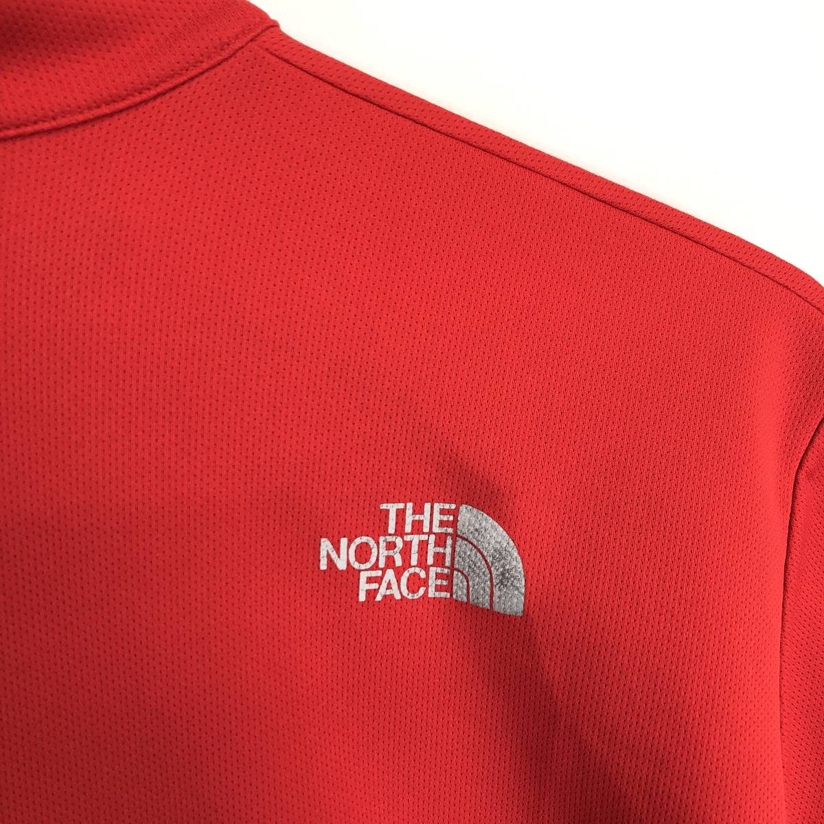 THE NORTH FACE(ノースフェイス) S/S 半袖速乾Tシャツ ハーフジップ レッド Mサイズ メンズ ULTRAWICK ZIPUP NT30057