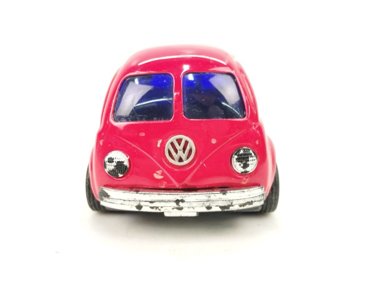 6 イチコー VW バス トランス ポーター ミニ カー 赤色 フォルクス ワーゲン ICHIKO◆昭和 レトロ 当時物 ビンテージ コレクション マニア_画像4