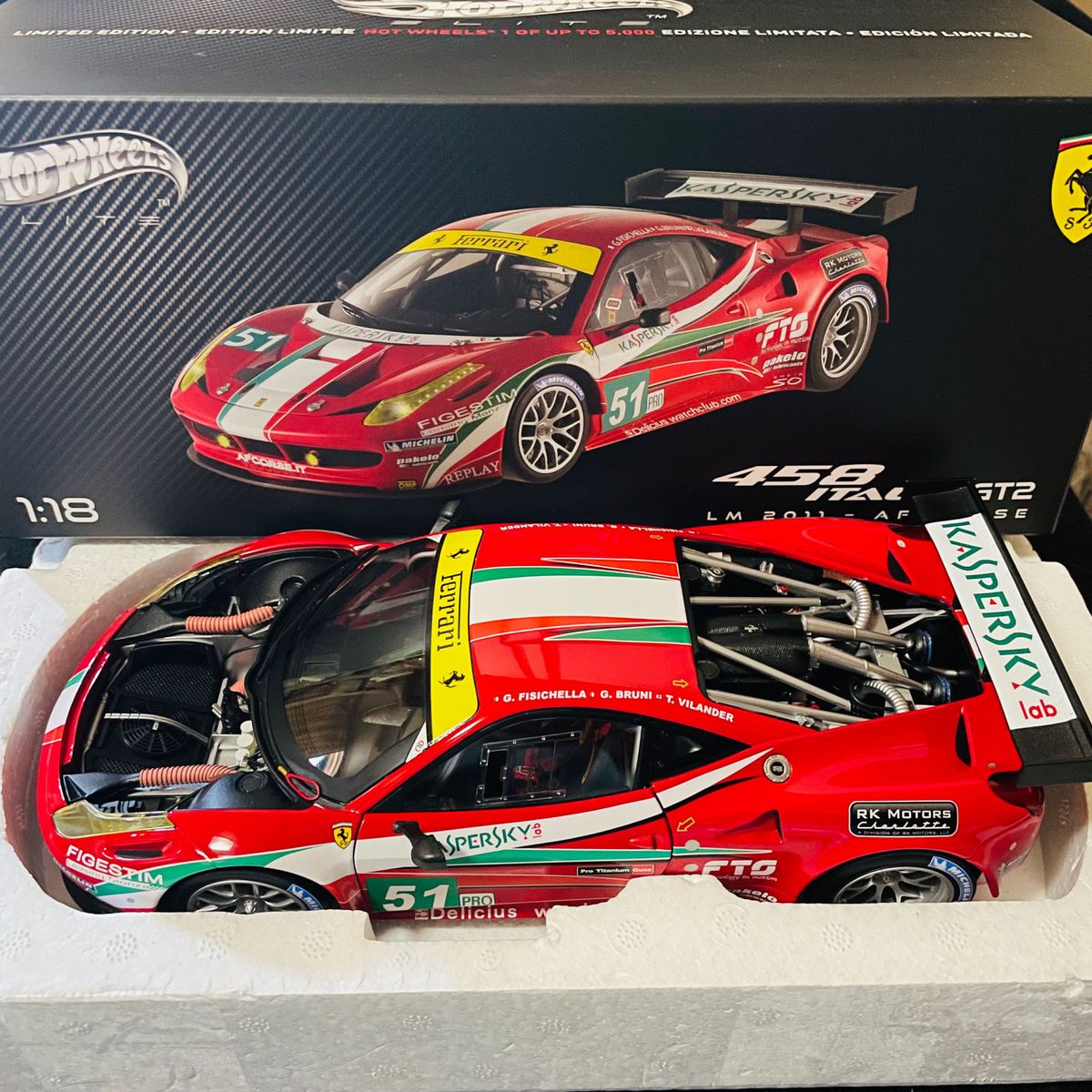 1/18 Mattel Elite フェラーリ 458イタリア GT2 AFコルセ Le 1/18 Mattel Elite フェラーリ 458イタリア GT2 AFコルセ Le