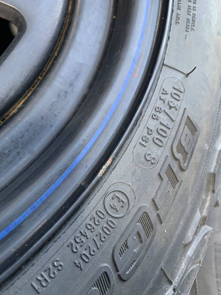 DAYTONA デイトナ 16インチ 7J 6H 6穴 PCD139.7 ハブ径約110mm 215/65R16 スチール 鉄 タイヤ ホイール ランクルにて_画像6