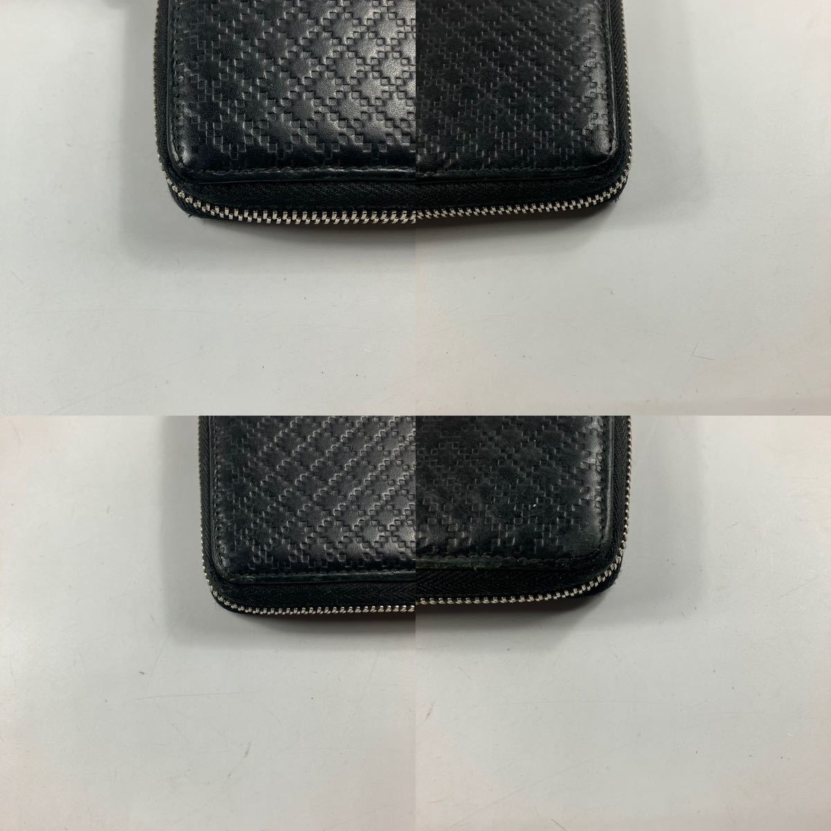 1円〜【最高級】 GUCCI グッチ 長財布 ラウンドファスナー ディアマンテ ブラック 黒 メンズ レディース レザー GG_画像7