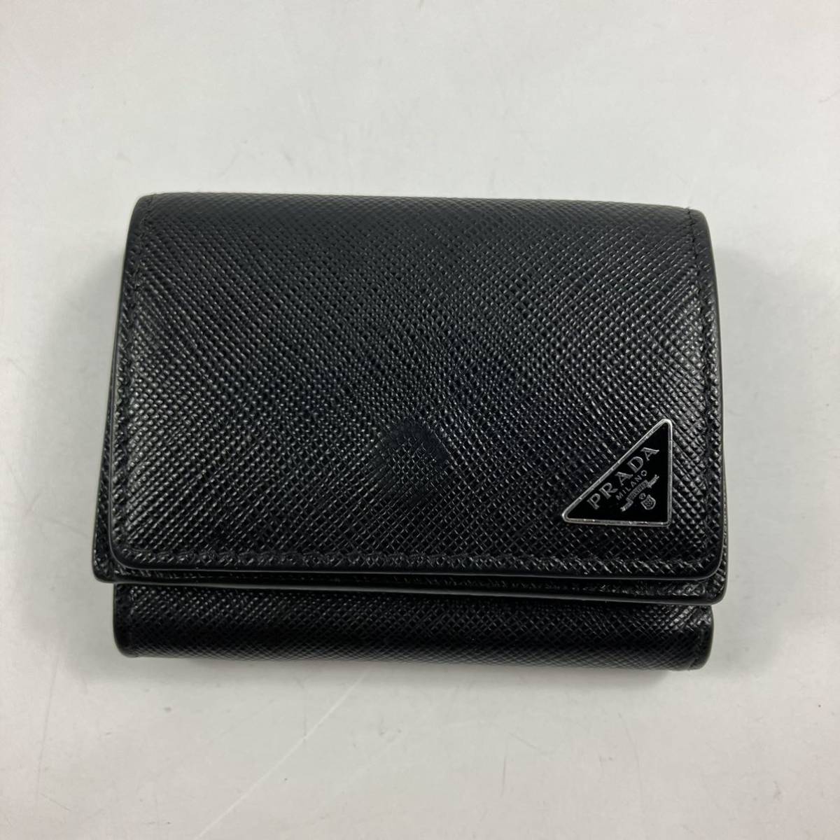 1円〜【美品・現行デザイン】 PRADA プラダ 3つ折り財布