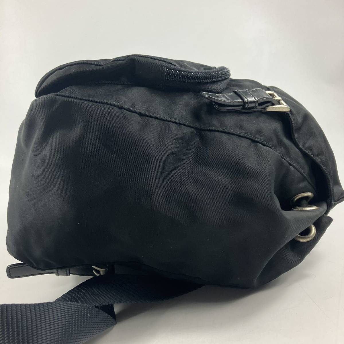 1円〜【最高級】 PRADA プラダ リュック ミニ バックパック ナイロン トライアングルロゴ テスート ポコノ ブラック リュックサック 黒_画像5