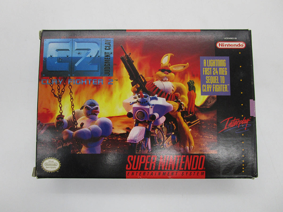 【SNES】 CLAY FIGHTER 2 JUDGEMENT CLAY スーパーニンテンドー Super Nintendo Entertainment System SNS-ACZE-USA_画像1