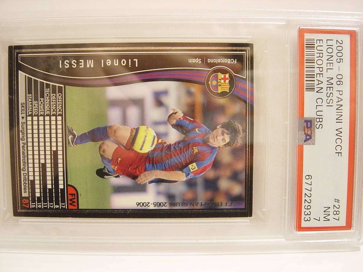 PSA鑑定済 Panini WCCF 2005-2006 黒 リオネル・メッシ　Lionel Messi No.30 FC Barcelona Spain 05-06 PSA7_画像3