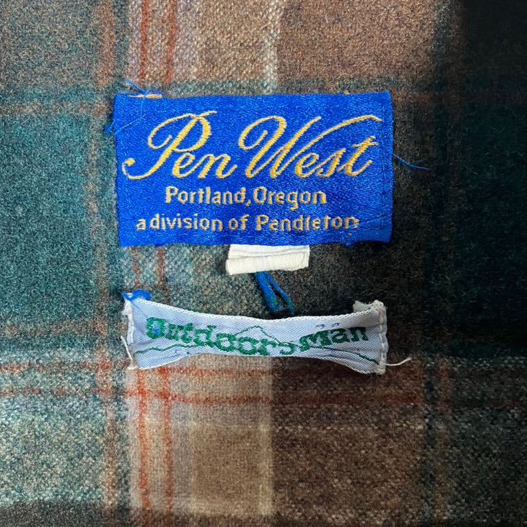 ヴィンテージ Pendleton Pen West 80-90年代 インナーウールジャケット ペンドルトン 背中のポケットがGood_画像2