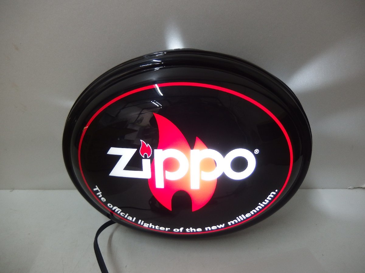 10■/Zク3701 Zippo ネオン看板 ネオンライト ディスプレイ ネオンサイン 看板 ライト 置き型 壁掛けの画像2