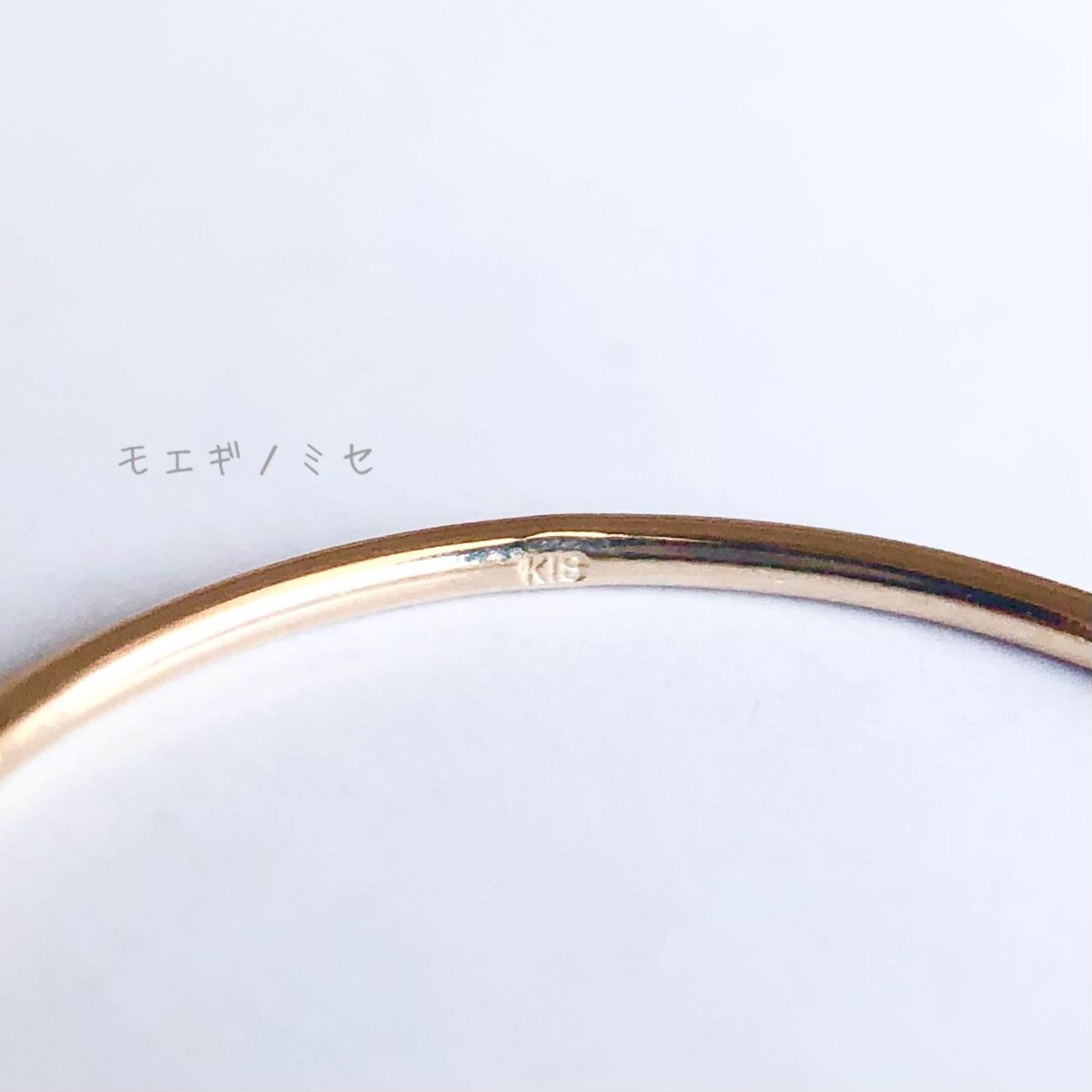 18金無垢　極細リング0.8ｍｍ13号　シンプルK18指輪　日本製ワイヤーリング