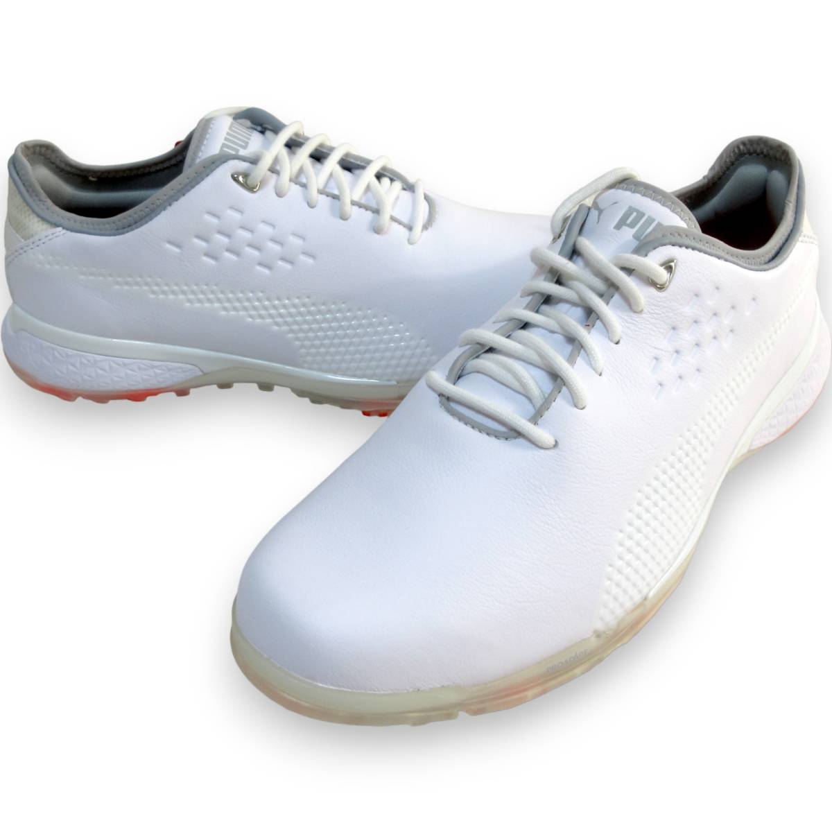 定2.5万 新品◆PUMA GOLF◆防水 プロアダプト デルタ スパイク シューズ 27.5cm ホワイト◆プーマ ゴルフ 193849◆add J1307_画像1