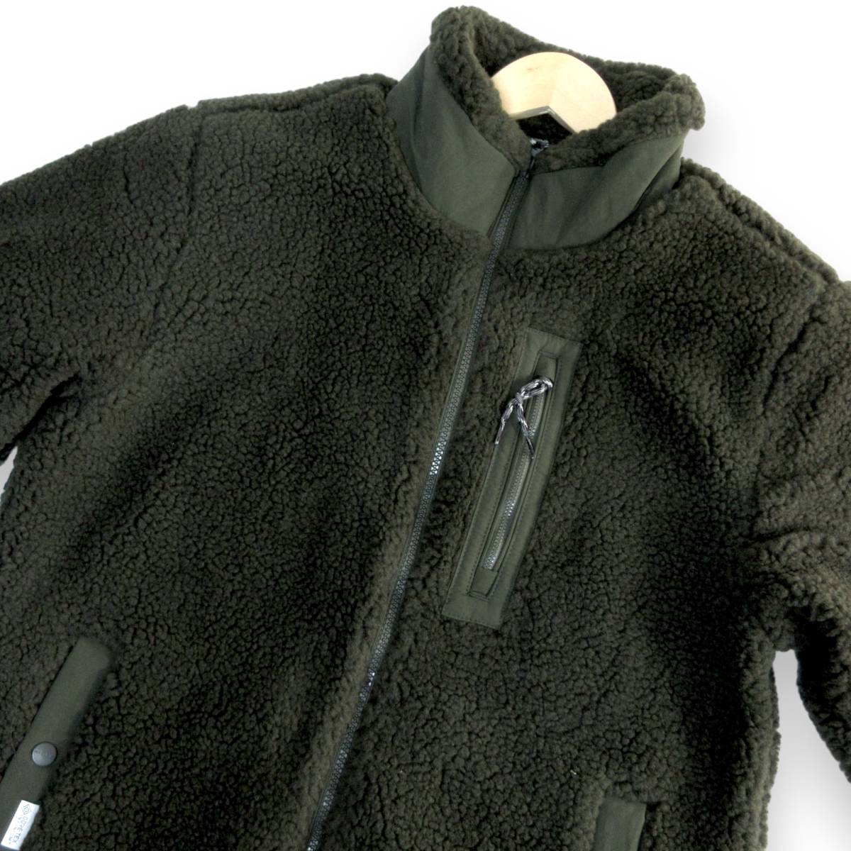 新品◆MILLET◆韓国限定モデル 防風 透湿 耐水 GORE-TEX INFINIUM ボアフリース ジャケット M カーキ◆ミレー ブルゾン アウトドア◆J844_画像4