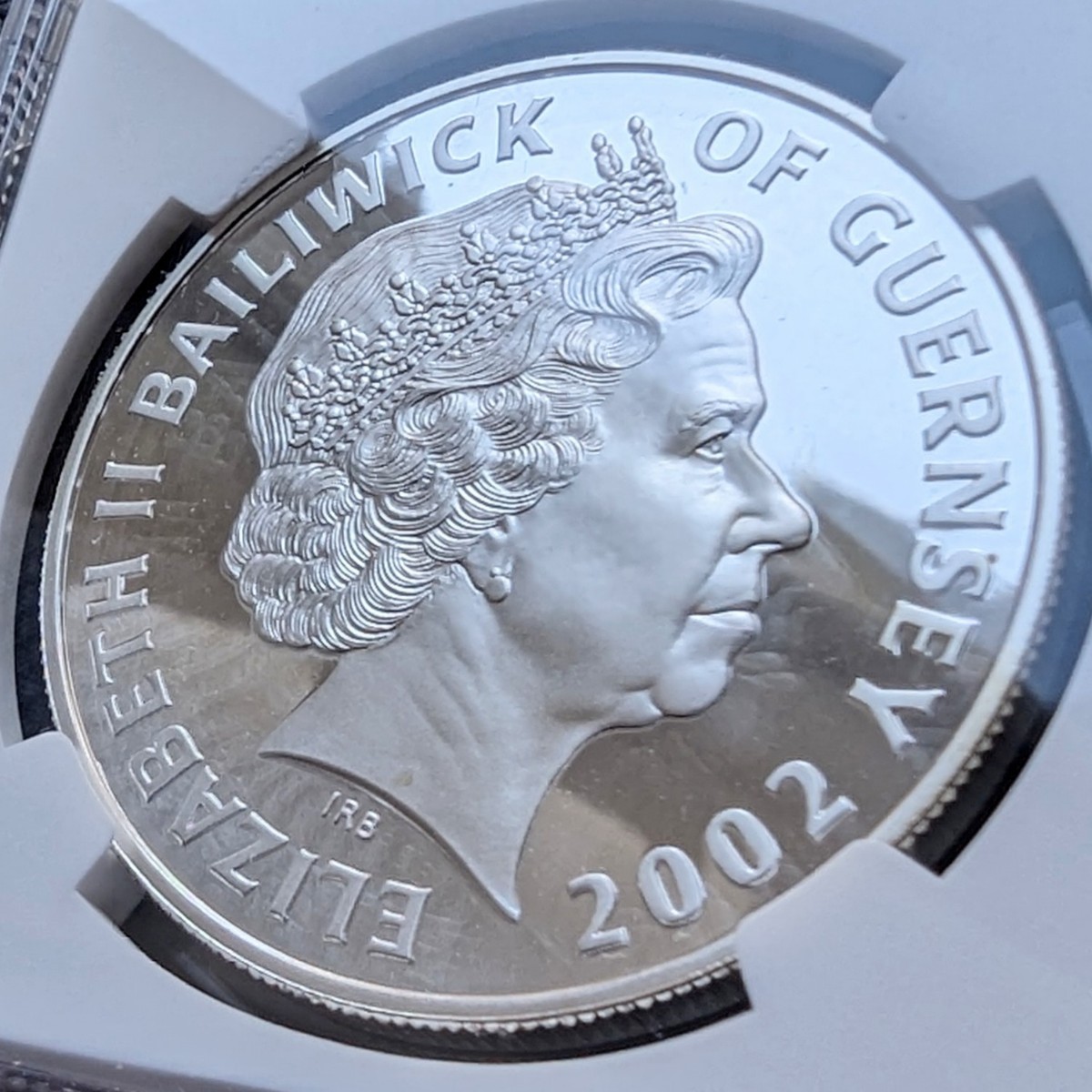 1円スタート 世界に2枚 銀貨 2002年 イギリス領ガーンジー島 ウェリントン公爵生誕150周年 エリザベス女王 鑑定 NGC PF69UC 金貨多数出品中_画像8