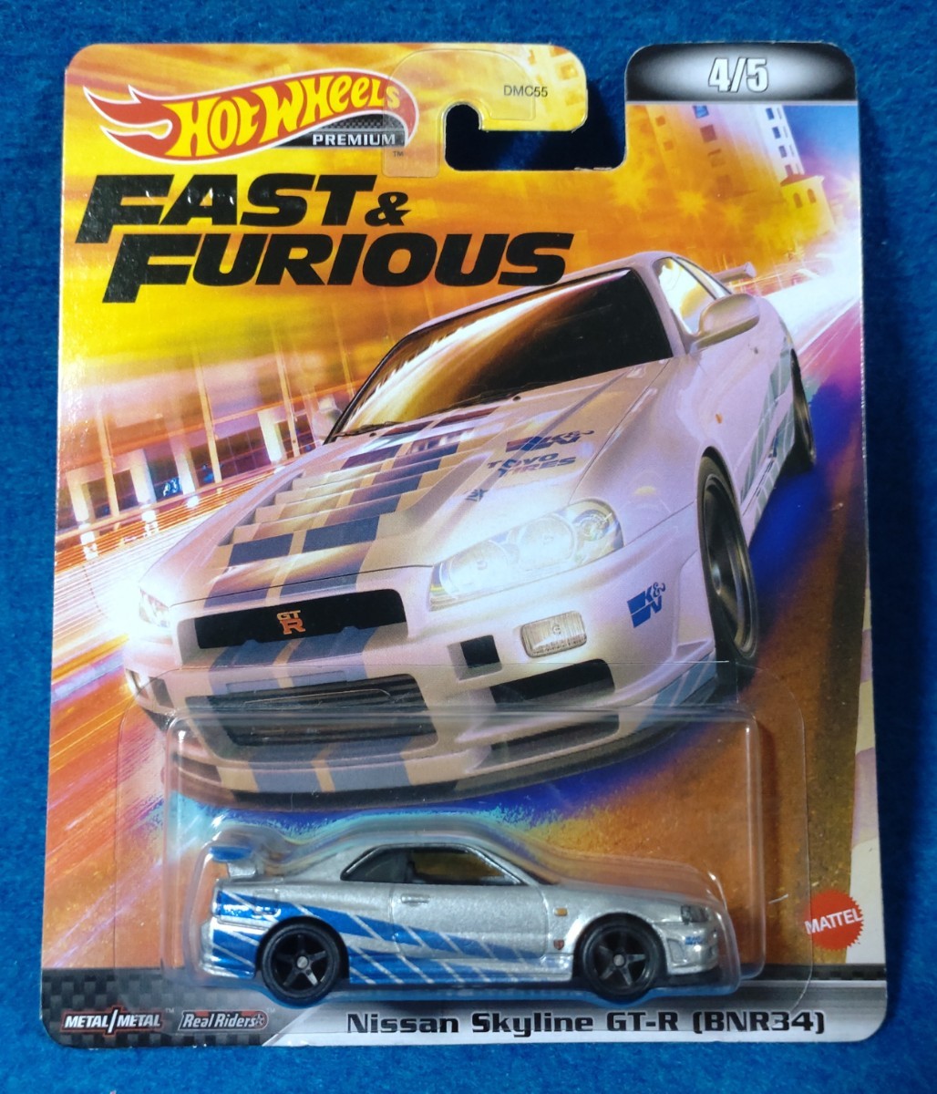 【ミニカー】HotWheels Nissan Skyline GT-R[BNR34]　FAST&FURIOUS ホットウィール 日産 スカイライン ワイルドスピード_画像1