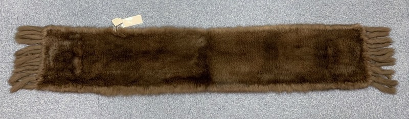 毛皮ショール ロシアンセーブル SOBOL sable ヤーン 本物毛皮 realfur リアルファー ストール 160×30+尾14cm Club藤(N656)_画像4