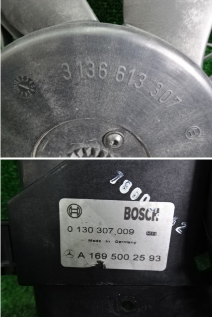 インボイス対応 ベンツ W245 B170 245232 2007 Bクラス 電動ファン 7枚羽 A1698203542 0130307010 3136613307_画像4