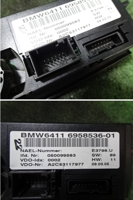 インボイス対応 BMW E87 116i・UF16 2005年式・エアコンコントロールスイッチ・オートA/C操作パネル_画像4