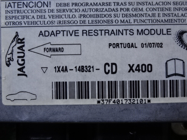  in voice correspondence Jaguar X*J51WA 2001 year * air bag computer *1X4A-14B321-CD immediately shipping 