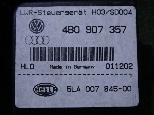 インボイス対応 アウディTT クーペ 1.8T・8NAUQ 2003・ヘッドライトレンジコンピューター・4B0907357 5LA007845-00の画像5