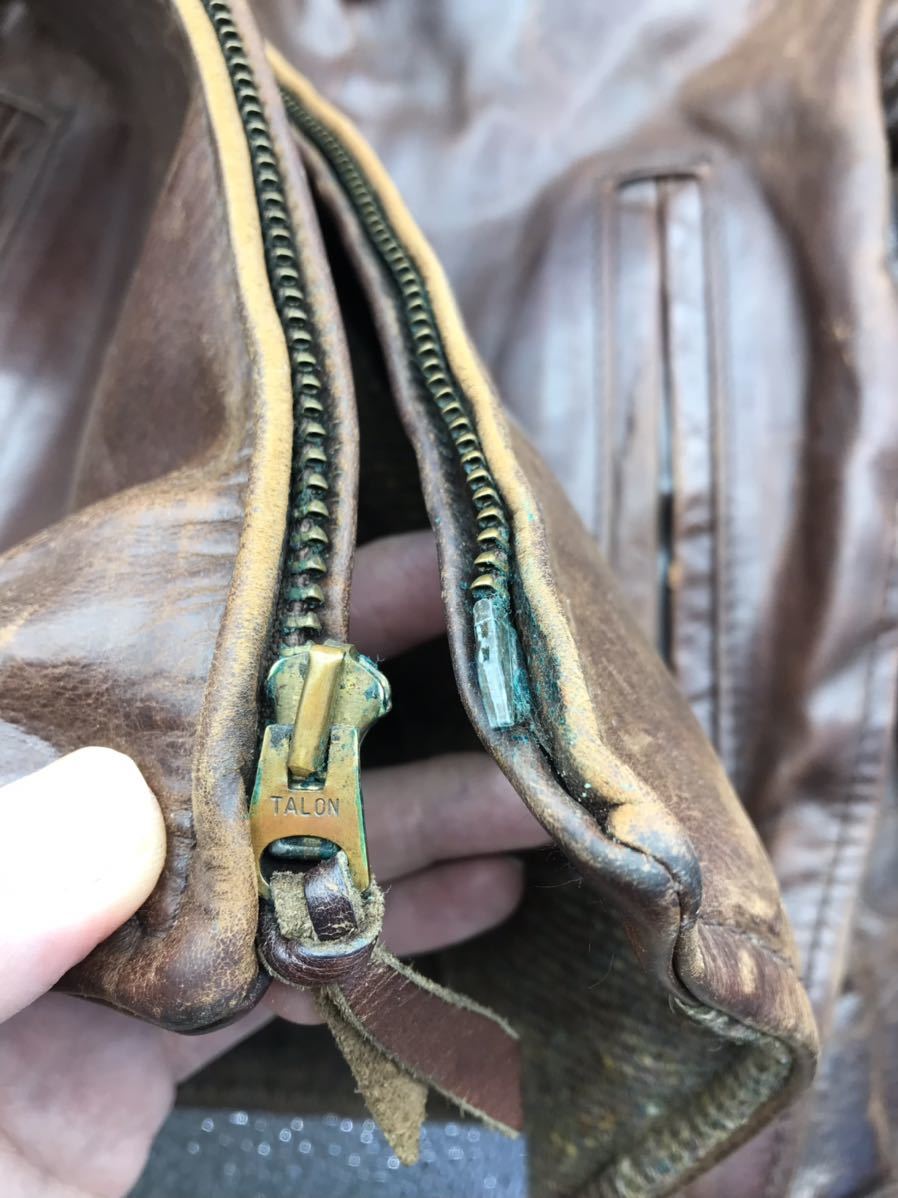 [ Scotland производства ]Aero Leathers/ обвес кожа Horse Hyde HALFBELT/ половина ремень одиночный байкерская куртка /34/ чай ①