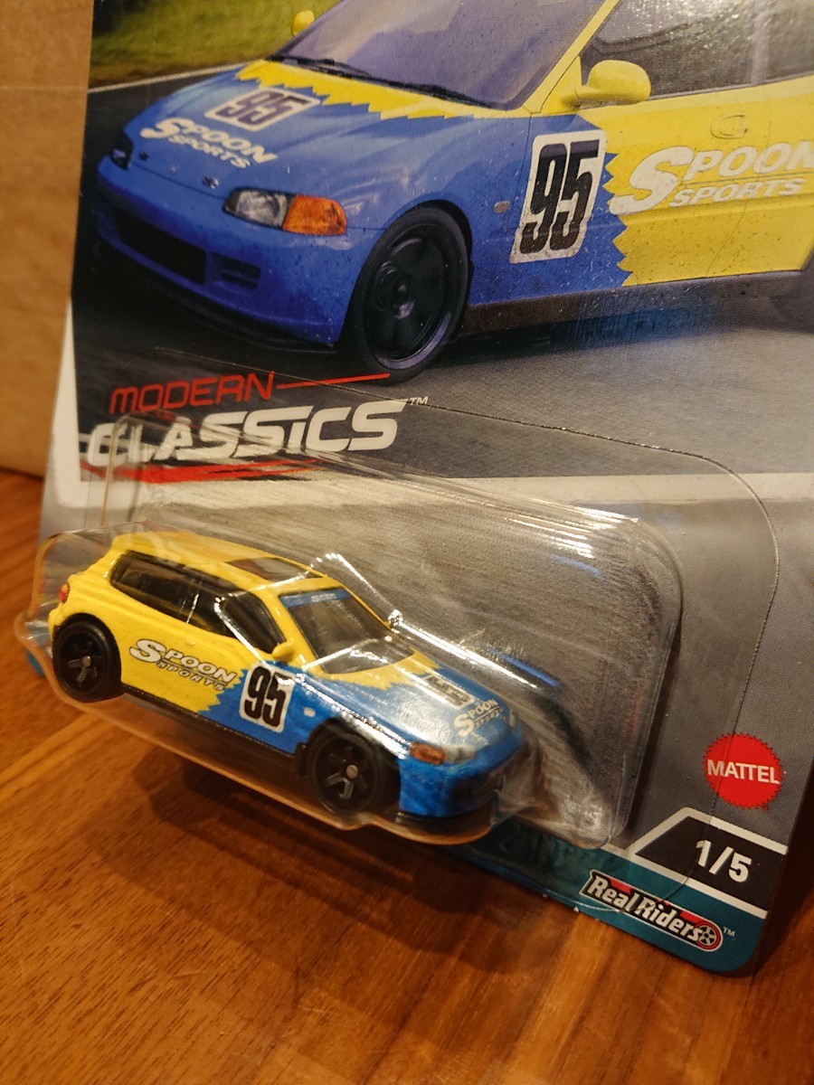 ホットウィール モダンクラシックス ホンダシビック EG hotwheels honda civic eg6 spoon_画像2