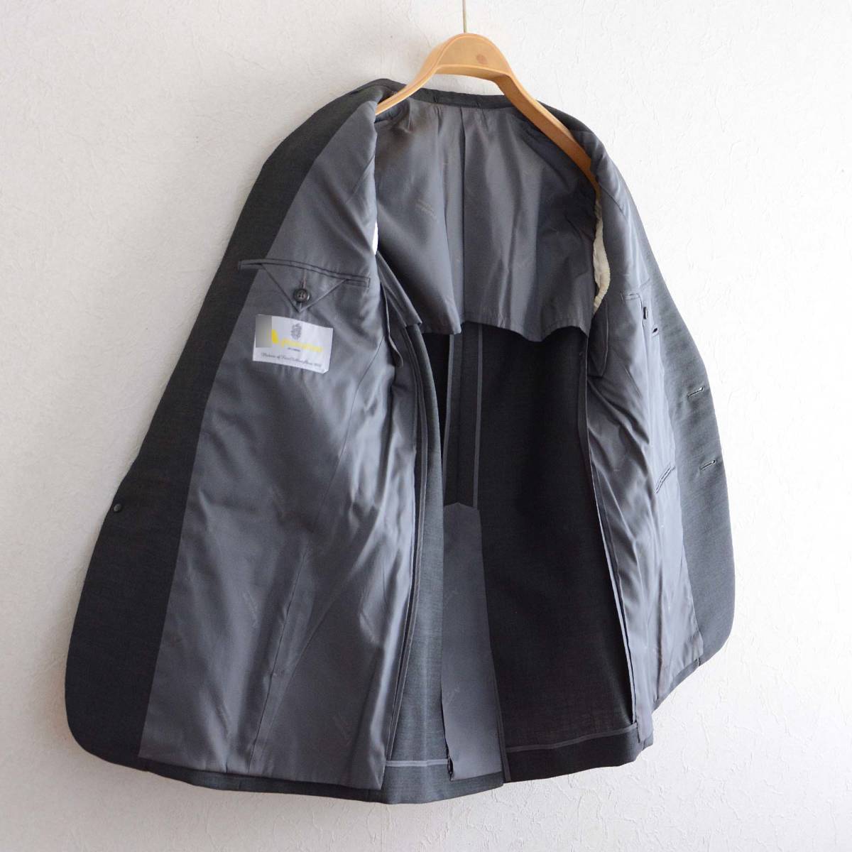 アクアスキュータムテーラードジャケット90年代ジャパンヴィンテージ国産品グレーAquascutum vintage tailored jacket made in japan_画像4