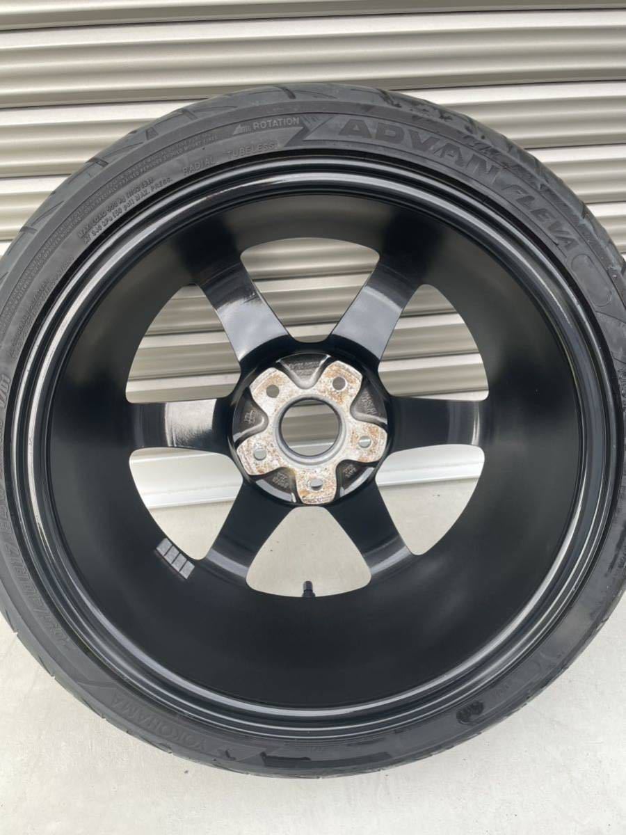 RAYS レイズ TE37 17インチ 7.5J +48? オフセット不明 4本 ヨコハマ Advan Fleva 205/40R17 当時物 美品 シビック インテグラ MR2_画像9