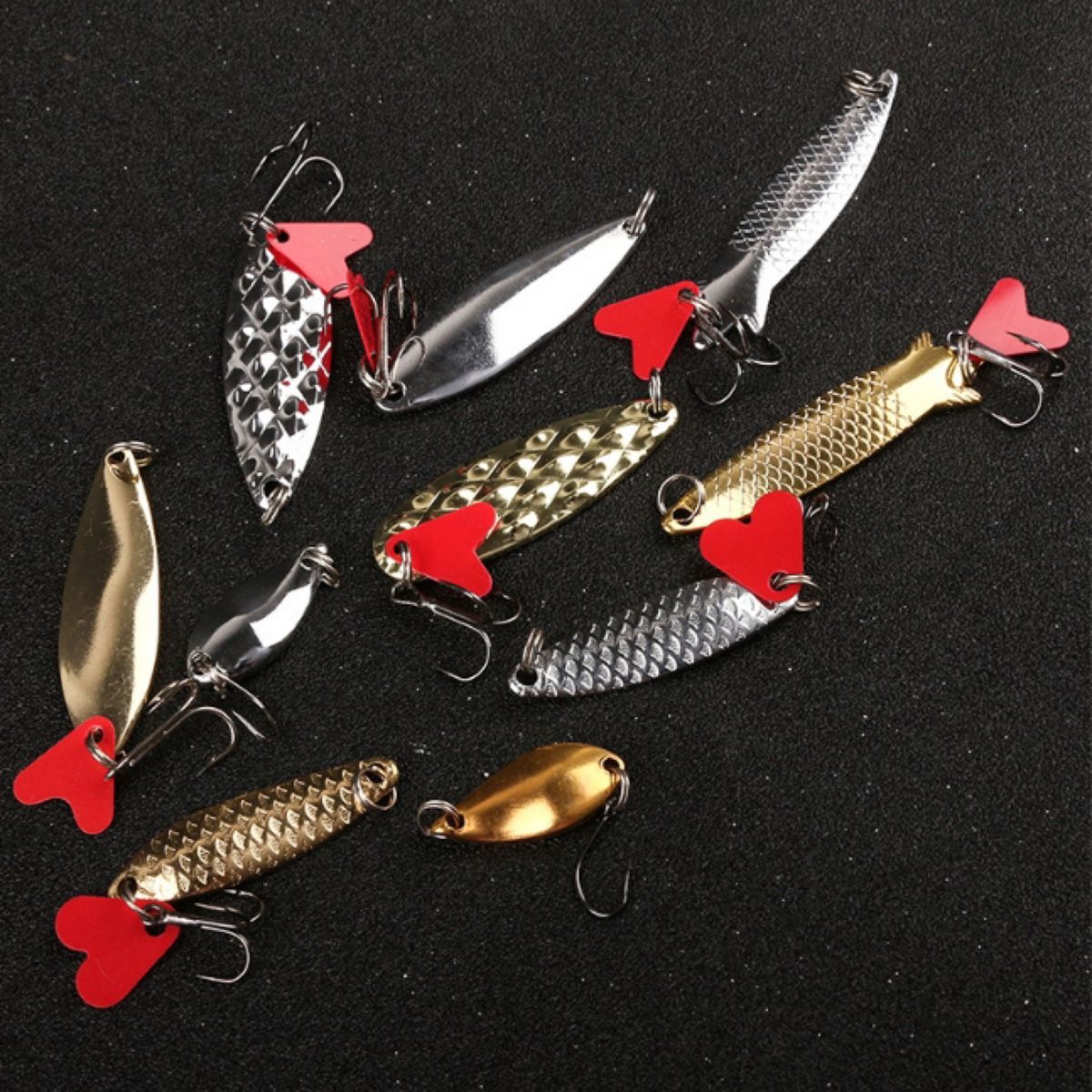 新品 トラウト 爆釣スプーンルアー 金銀 10個セット+ケース付き 新品 トラウト 爆釣スプーンルアー 金銀 10個セット+ケース付き