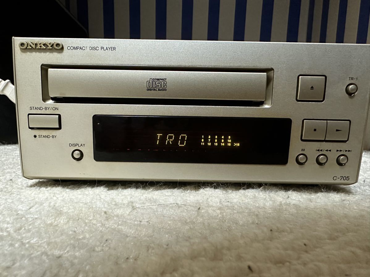 ONKYO CDデッキ C-705 光ピックアップ・トレイベルト交換済み_画像3