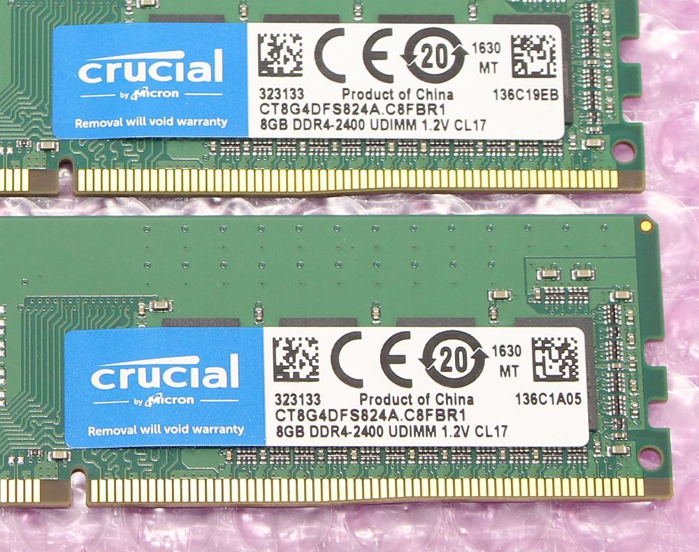 PC4-19200 (DDR4-2400)-8GB×2枚★合計16GB/Crucial_画像2