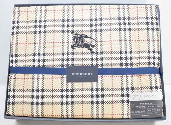 未使用 BURBERRY バーバリー 羽毛 肌掛け ふとん ダウンケット ノバチェック 150x200cm ダウン50％ フェザー50％ 日本製 西川産業 Ha-901T_画像2