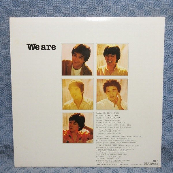 VA328●ETP-90038/オフ・コース OFF COURSE「We are」LPレコード(アナログ盤)_画像2