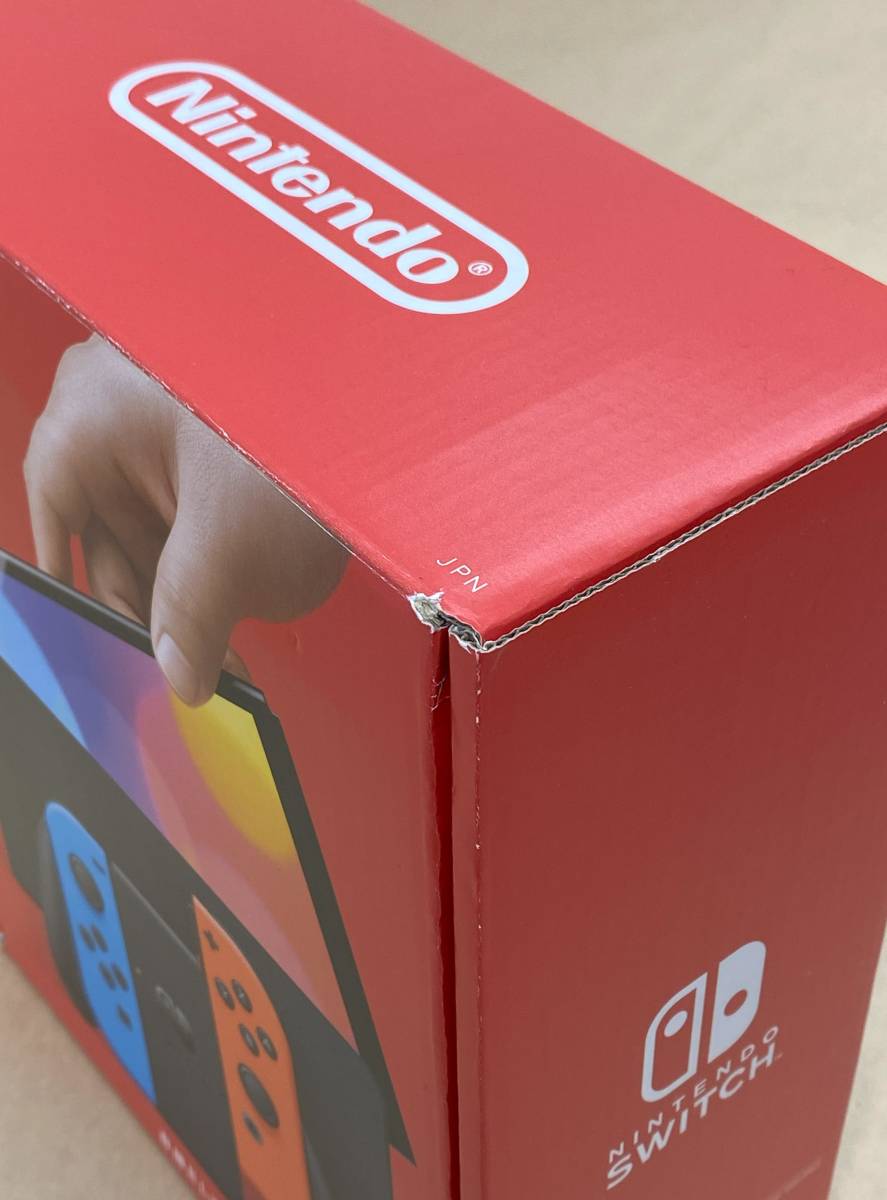 ★R508 / 中古品 即決無し『 ニンテンドースイッチ 有機ELモデル ネオンブルー ネオンレッド 』Switch ※箱傷みかなりあり、動作確認済_画像5