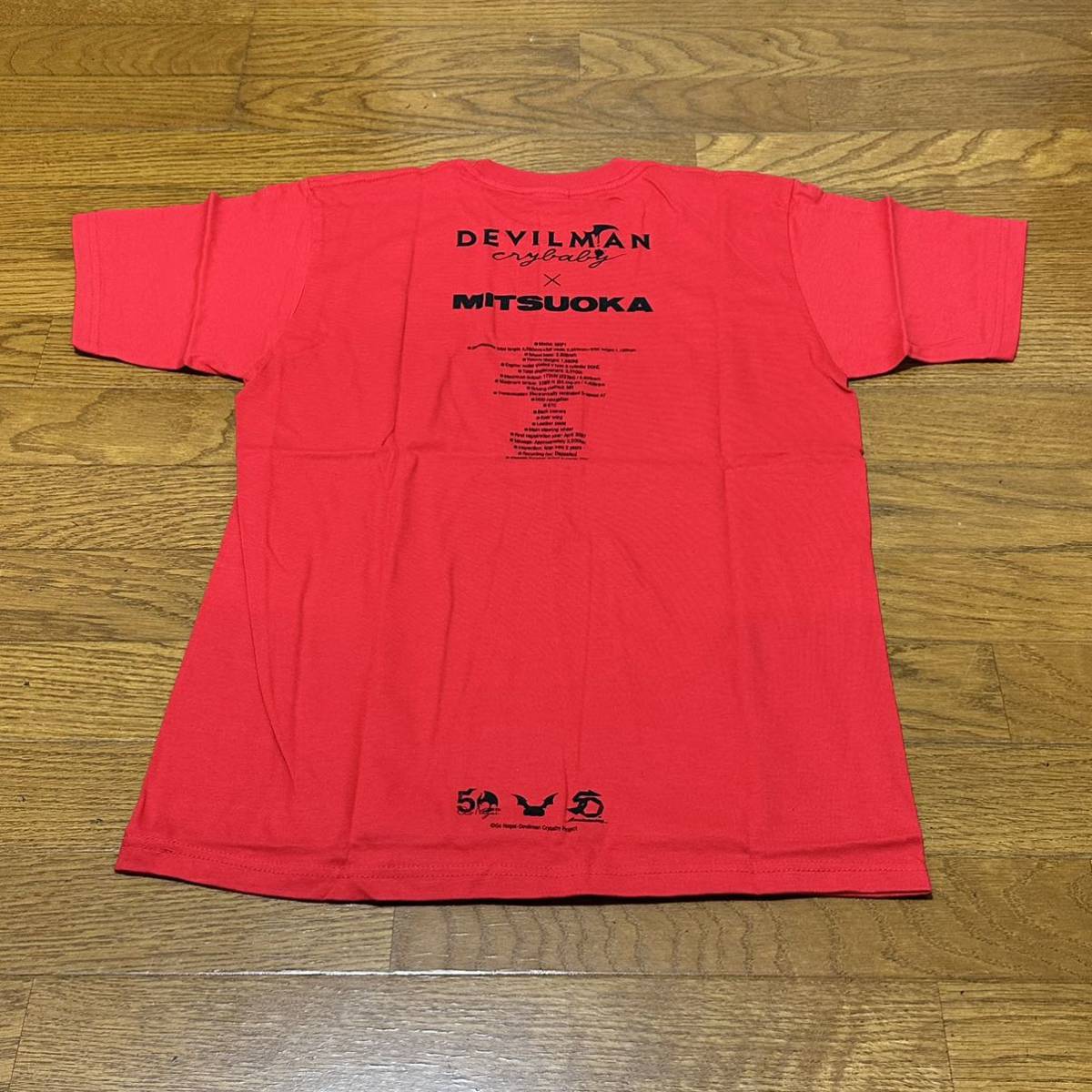 新品 未使用 Tシャツ Mサイズ 光岡自動車 デビルマン DEVILMAN crybaby レッド 赤の画像4