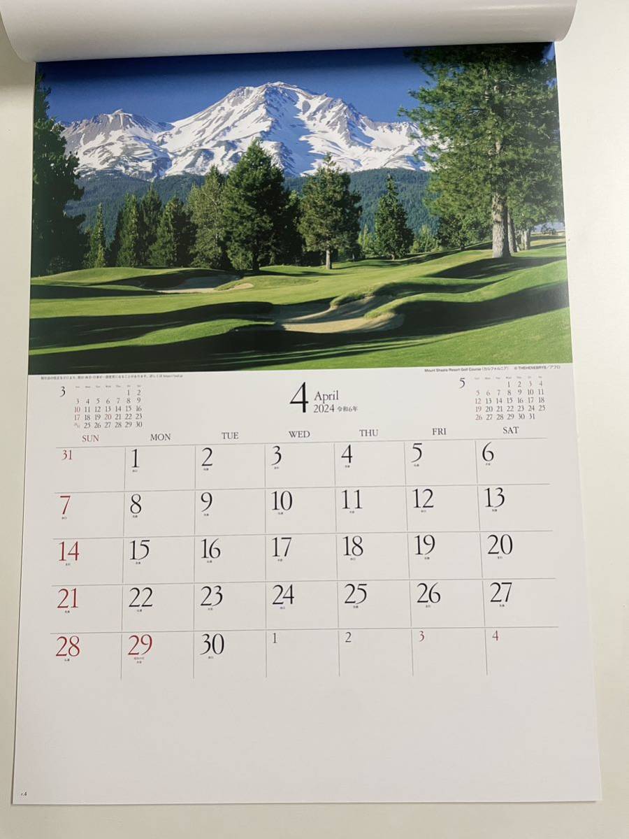 ☆2024年・令和6年版　壁掛カレンダー☆　世界のゴルフコース　World Golf Course_画像5