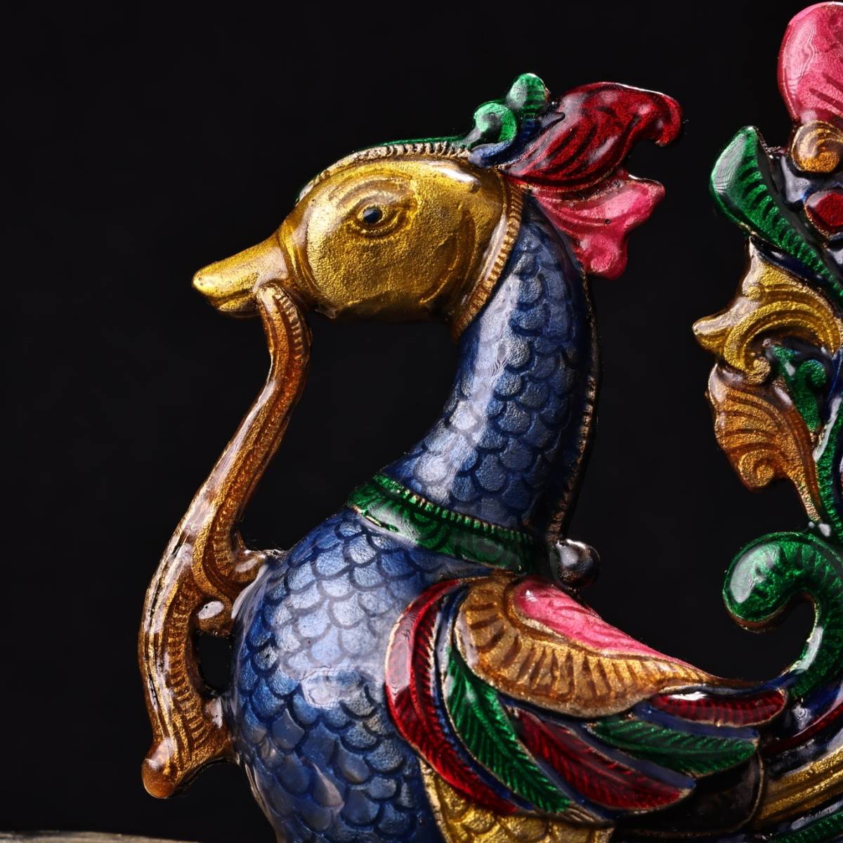 鷹の置物 銅器 文房具 茶道具 重厚 極細工 工芸品 美術品 - 工芸品