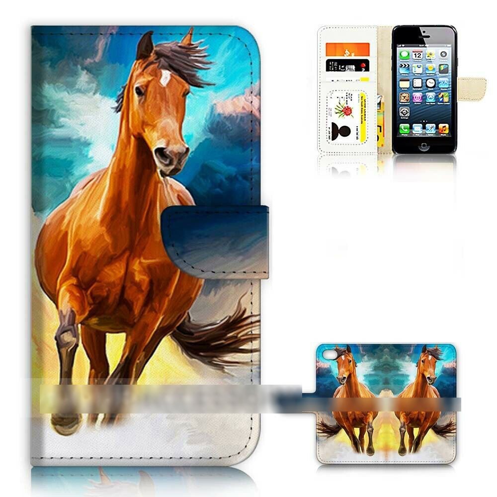 iPhone 15 Pro Max iPhone 15 Plus 馬 ウマ ホース スマホケース 手帳型ケース スマートフォン カバー_画像1