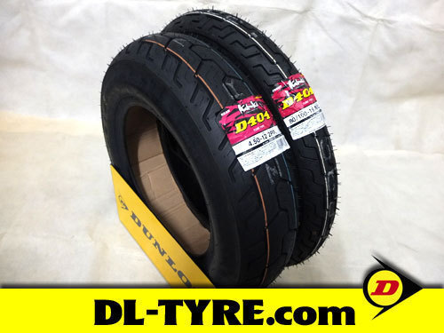 [前後セット] DUNLOP 新品 D404 80/100-16 4.50-12 [マグナ50 MAGNA]_画像1