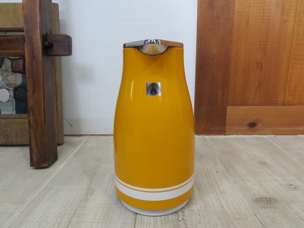 【ほぼ未使用/長期保管品】 1980年代 茶農家納屋から出て来た ピーコック/日本製 魔法瓶 1.0L 検索用⇒ 昭和レトロ/黄色/ポット/D1119_画像5